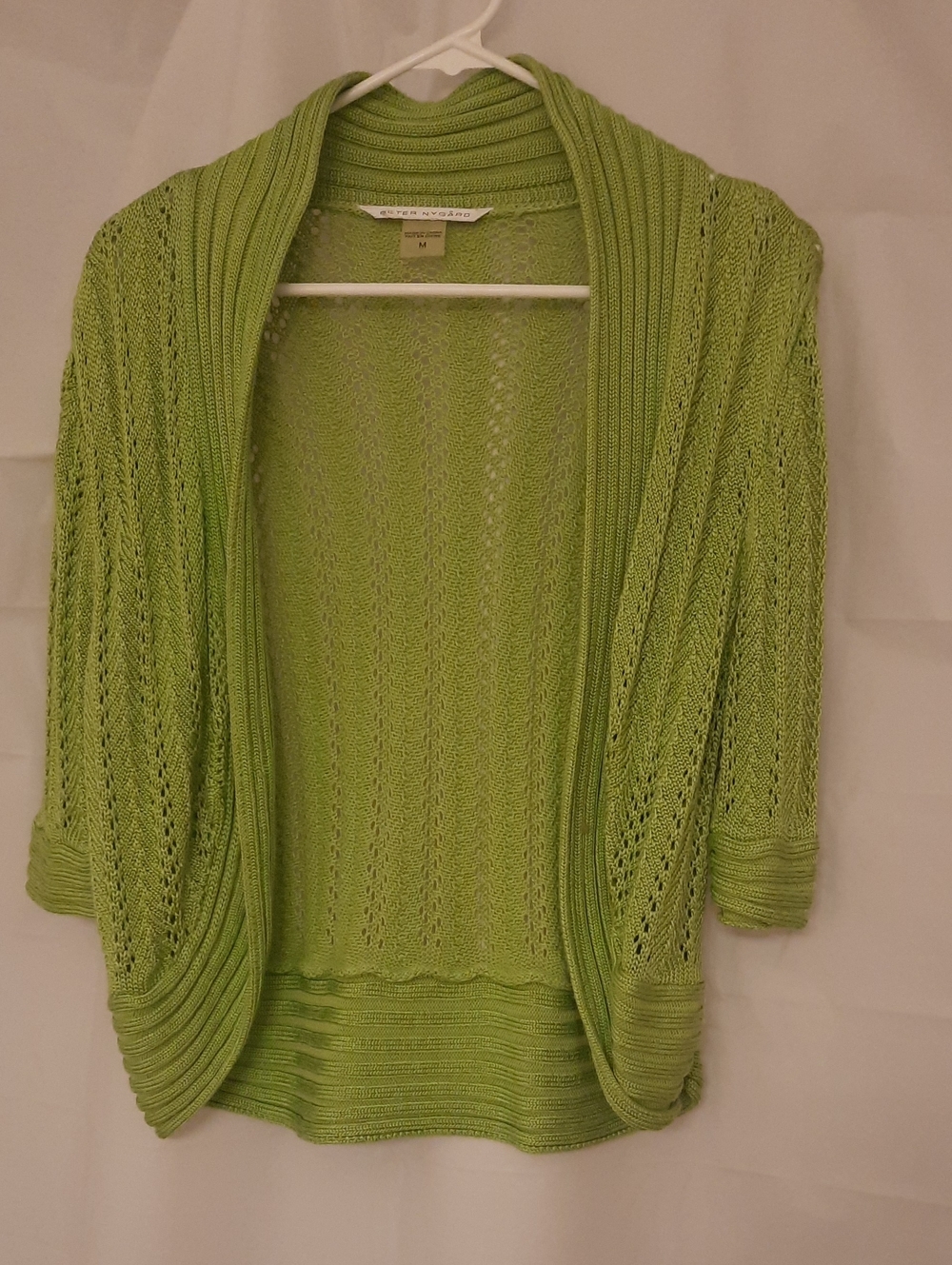 Light Green Open Knit Cardigan